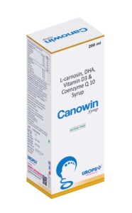 L-CARNOSIN DHA VITAMIN D3 COENZYME Q 10 SYRUP CANOWIN UROPSY LIFESCIENCES